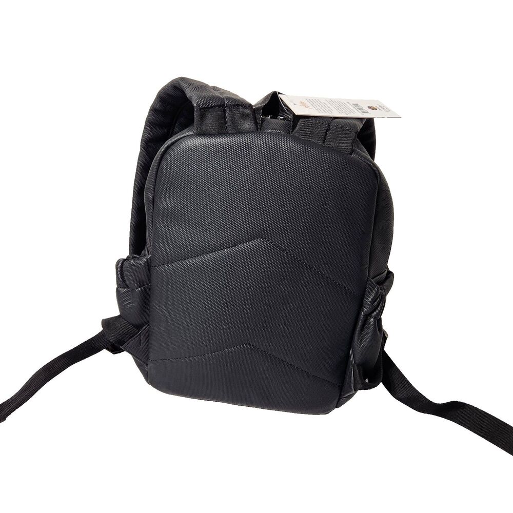 LUG Matte Luxe Cargo Mini Backpack Volley Black Vegan Faux Leather Top Handle - Picture 4 of 16